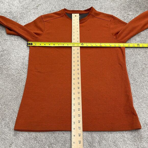 01. Algo Performance Quick Dry Moisture Wicking Sweatshirt Men M Tall Brown Crew - Picture 8 of 13